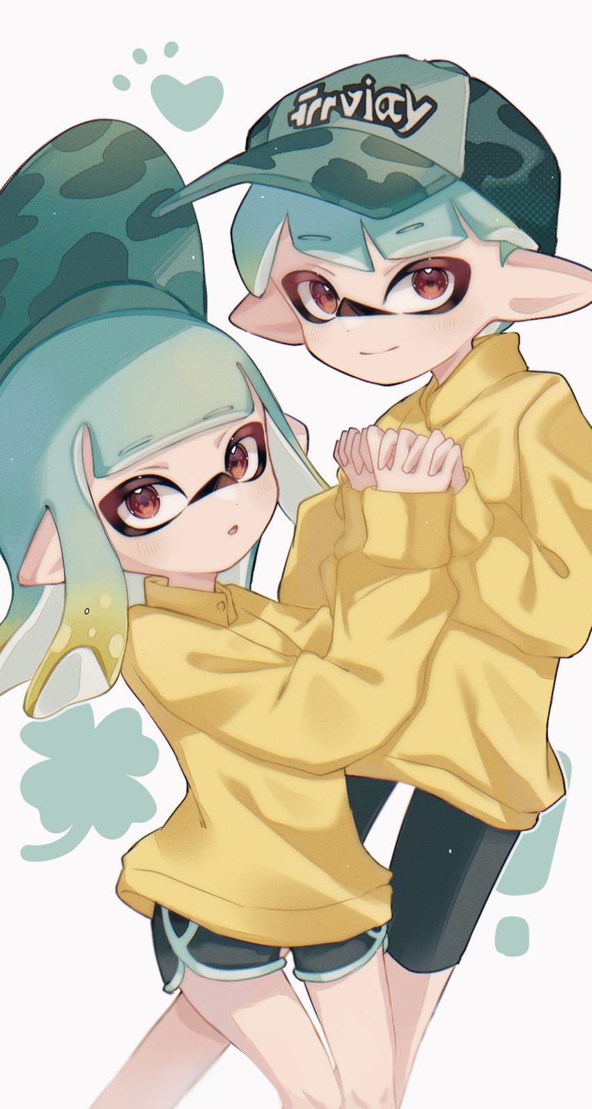 inkling player character, inkling girl, and inkling boy (splatoon) drawn by yn_uo0