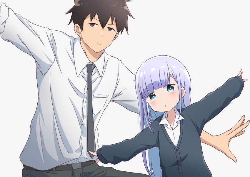 aharen reina and matsuboshi raidou (aharen-san wa hakarenai) drawn by nishizuki_shino