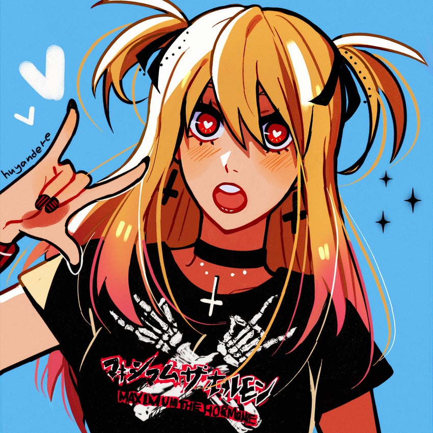 amane misa (death note and 1 more) drawn by huyandere