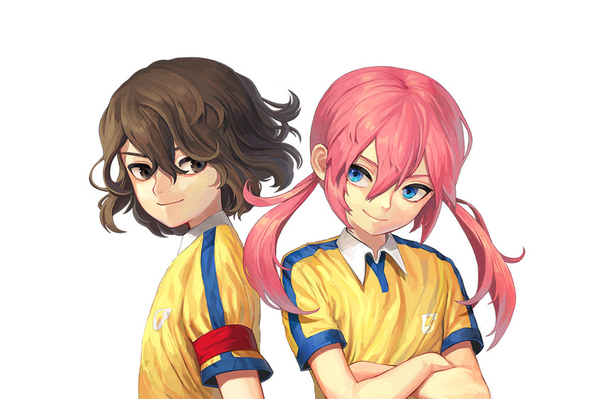kirino ranmaru and shindou takuto (inazuma eleven and 1 more) drawn by inja