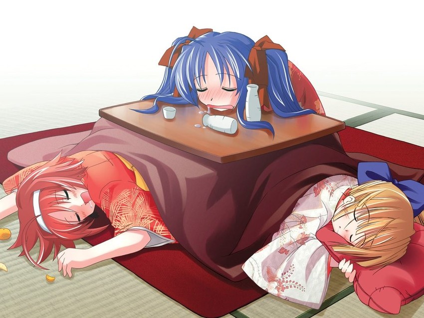 narukaze minamo, okano hinata, and fujimiya nozomi (wind a breath of heart)
