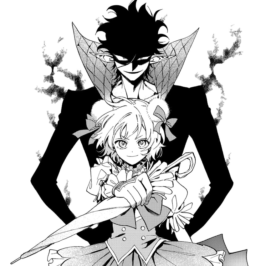 tanpopo ohanami and shade (mahou shoujo dandelion) drawn by 62kaeru