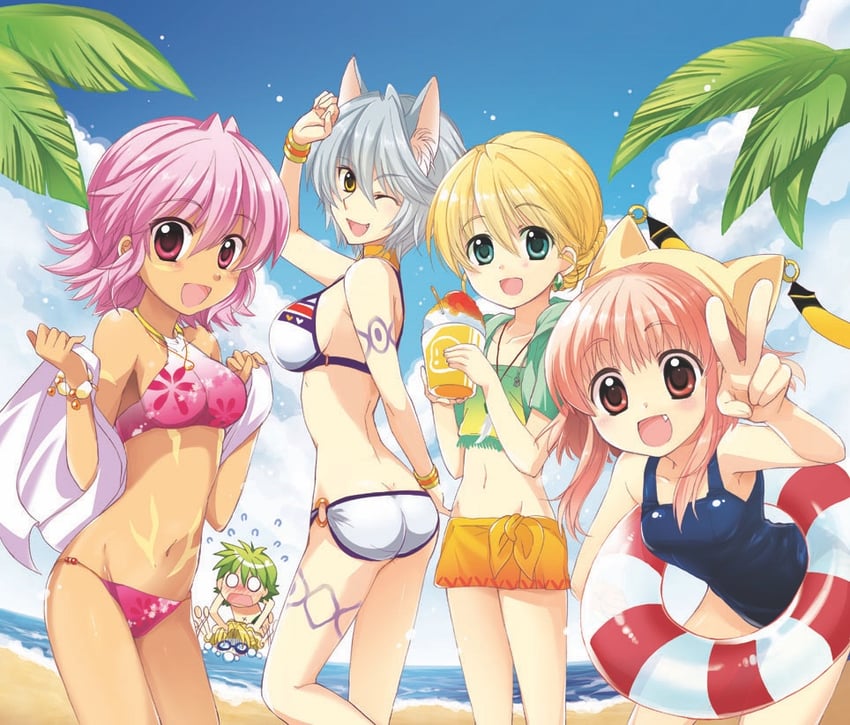 kunisaki rena, ouka, mireille, kunisaki shugo, hotaru, and 1 more (.hack// and 1 more) drawn by izumi_rei
