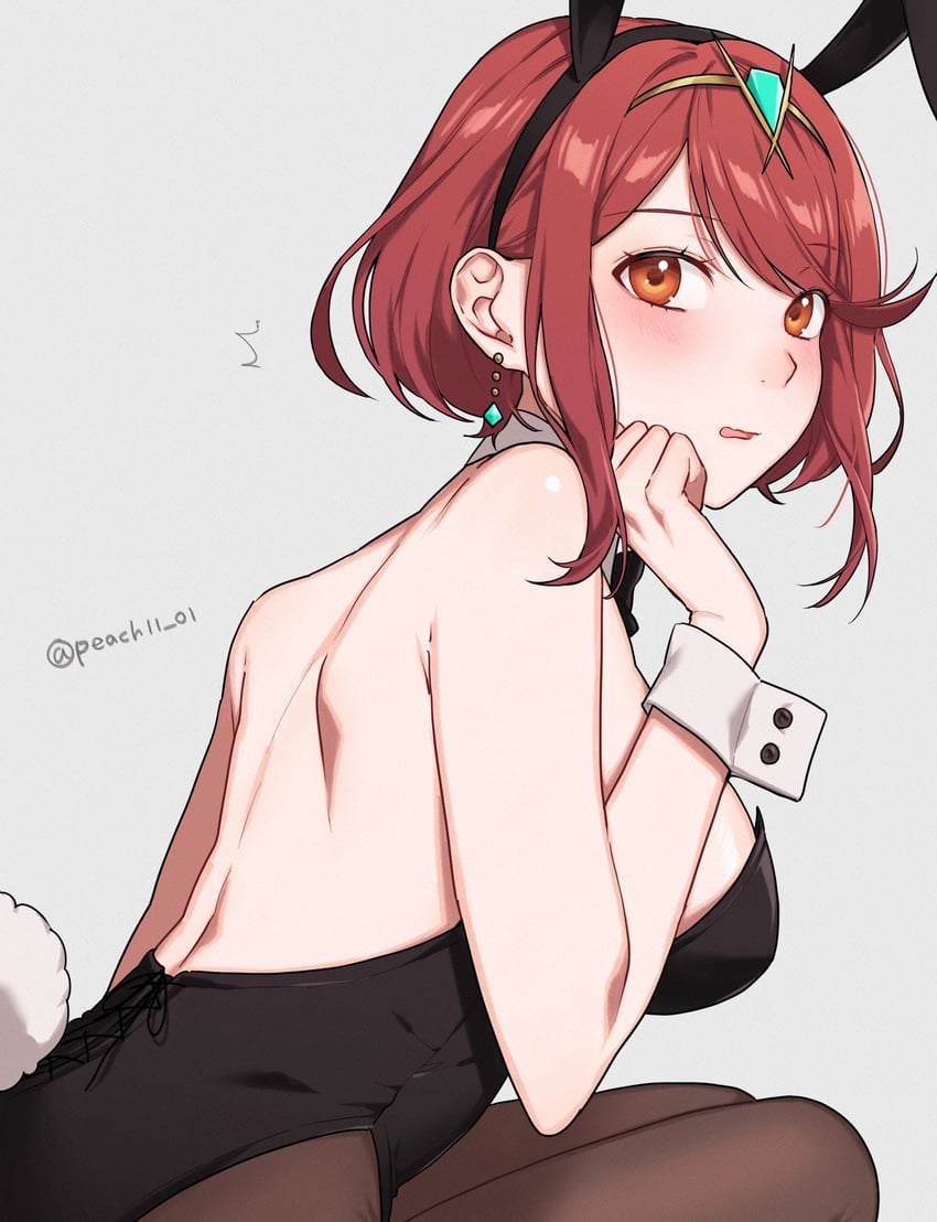 pyra (xenoblade chronicles and 1 more) drawn by shamu_(peach11_01)