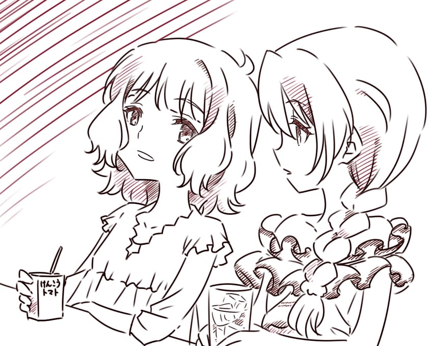 suou momoko and baba konomi (idolmaster and 1 more) drawn by kouno_tooru_(stoneandrose123)