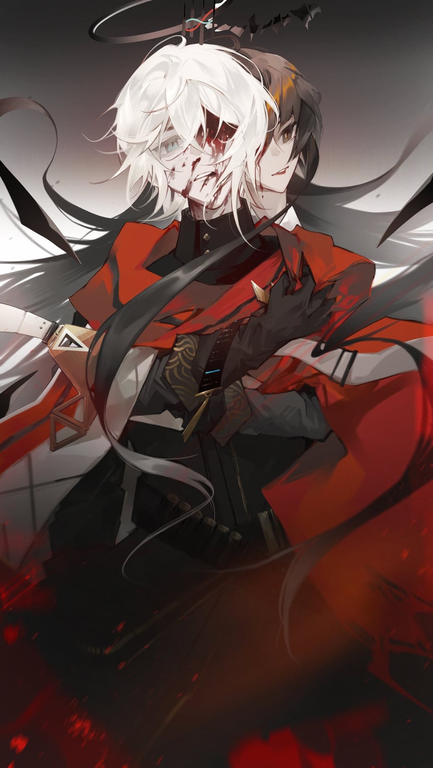 virtuosa, executor, and executor the ex foedere (arknights) drawn by longinusindream