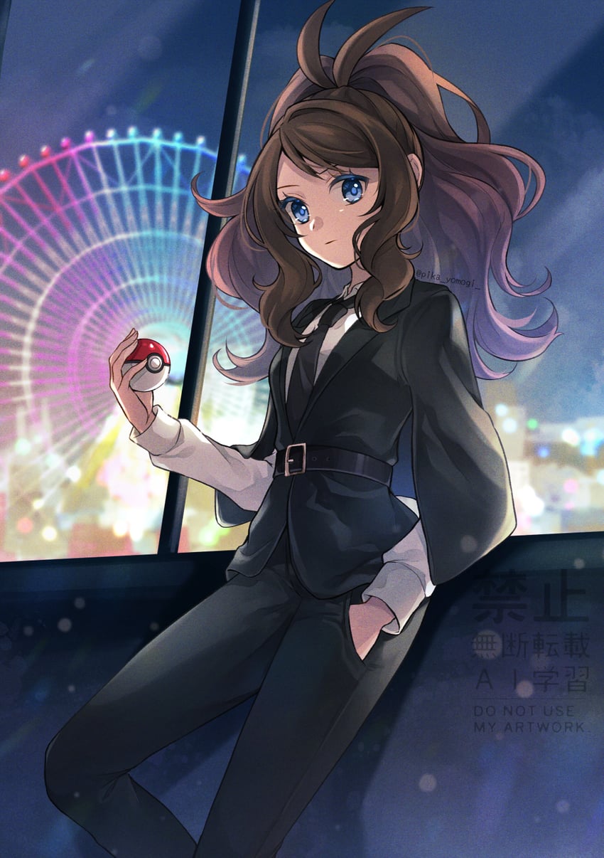 hilda (pokemon and 1 more) drawn by yomogi_(black-elf)