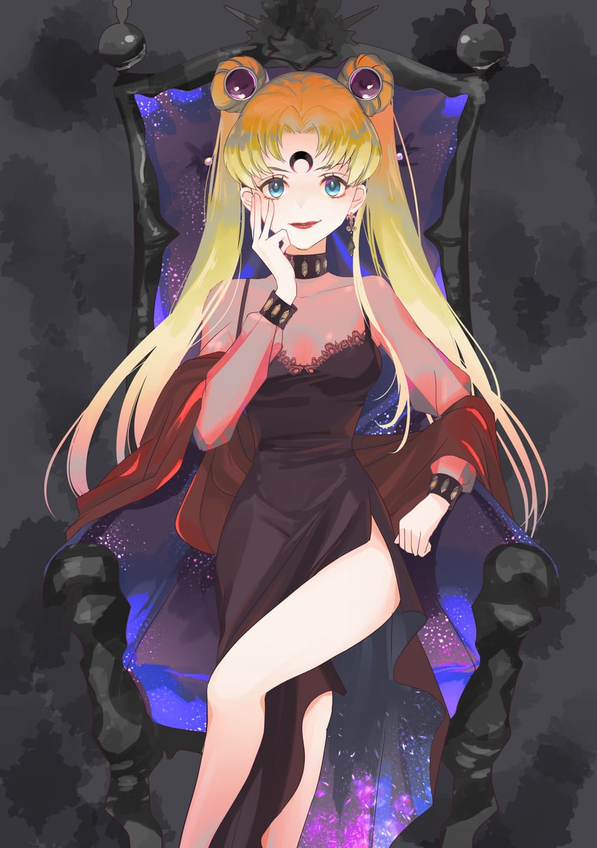tsukino usagi and black lady (bishoujo senshi sailor moon and 1 more) drawn by vuipui