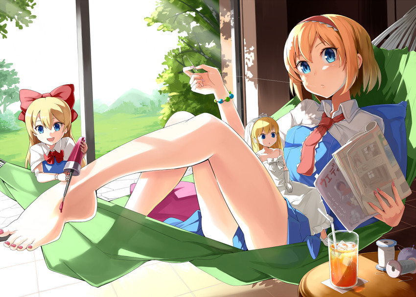 alice margatroid and shanghai doll (touhou) drawn by emerane