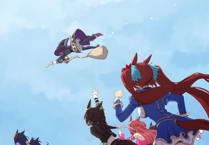 daiwa scarlet, vodka, air groove, sweep tosho, hishi amazon, and 1 more (umamusume) drawn by nanaheibei_3