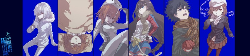 misaka mikoto, kamijou touma, accelerator, last order, misaka worst, and 1 more (toaru majutsu no index and 1 more) drawn by tautiki