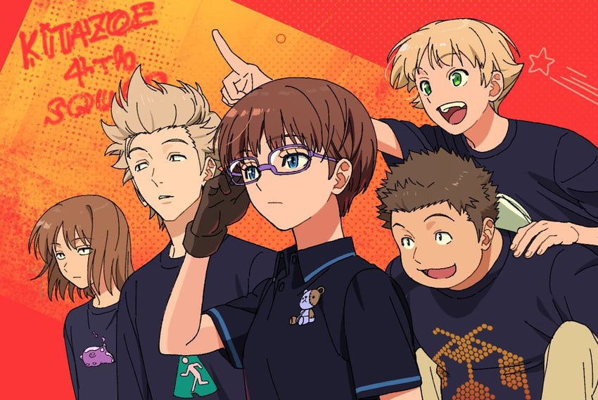 kikuchihara shirou, somei hana, minamisawa kai, kitazoe hiro, and tonooka kazuto (world trigger) drawn by nocchan_chicchi
