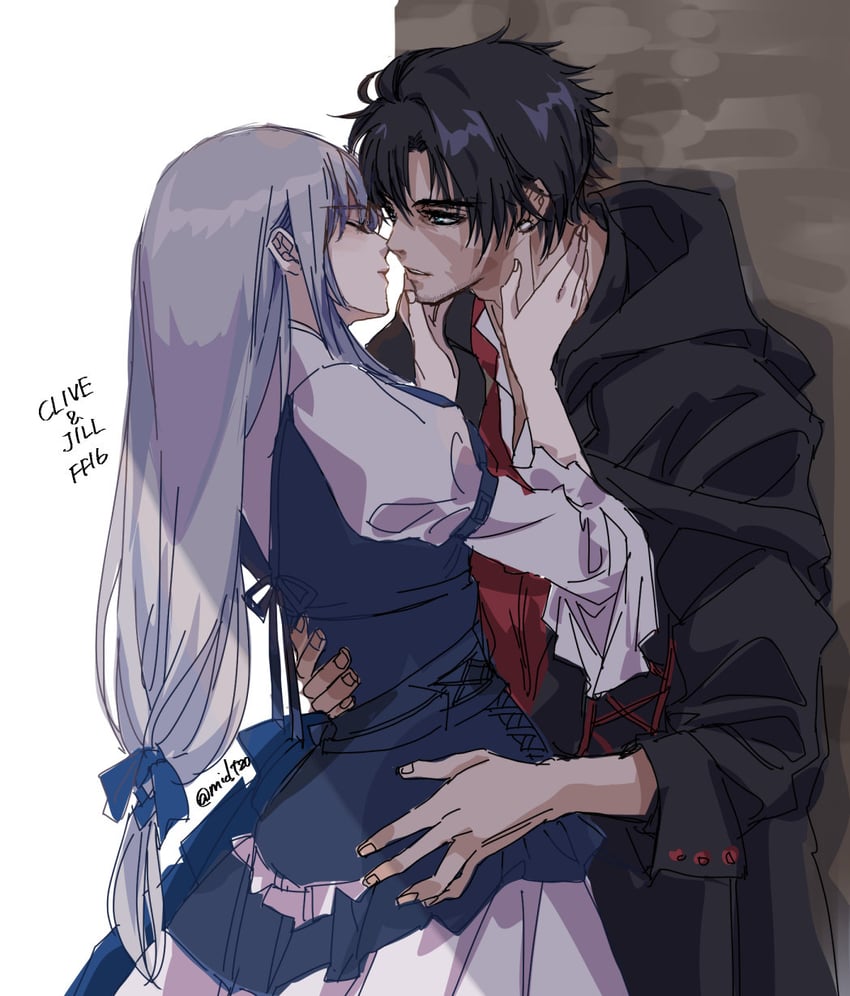 clive rosfield and jill warrick (final fantasy and 1 more) drawn by mid_t20