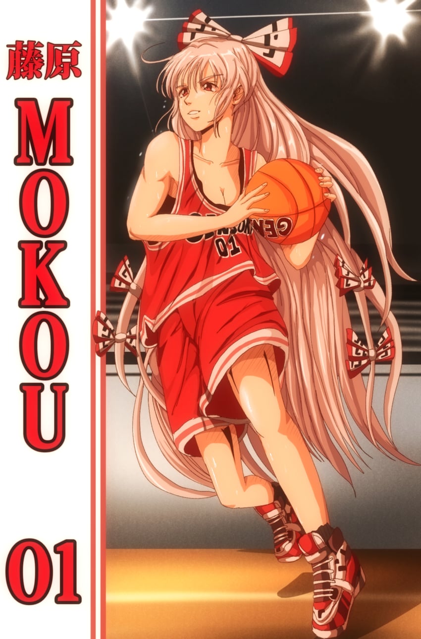 fujiwara no mokou (touhou and 1 more) drawn by step_arts