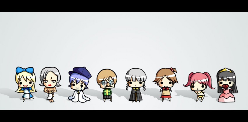 narukami yu, shirogane naoto, satonaka chie, kujikawa rise, amagi yukiko, and 3 more (persona and 1 more) drawn by toho_(a)