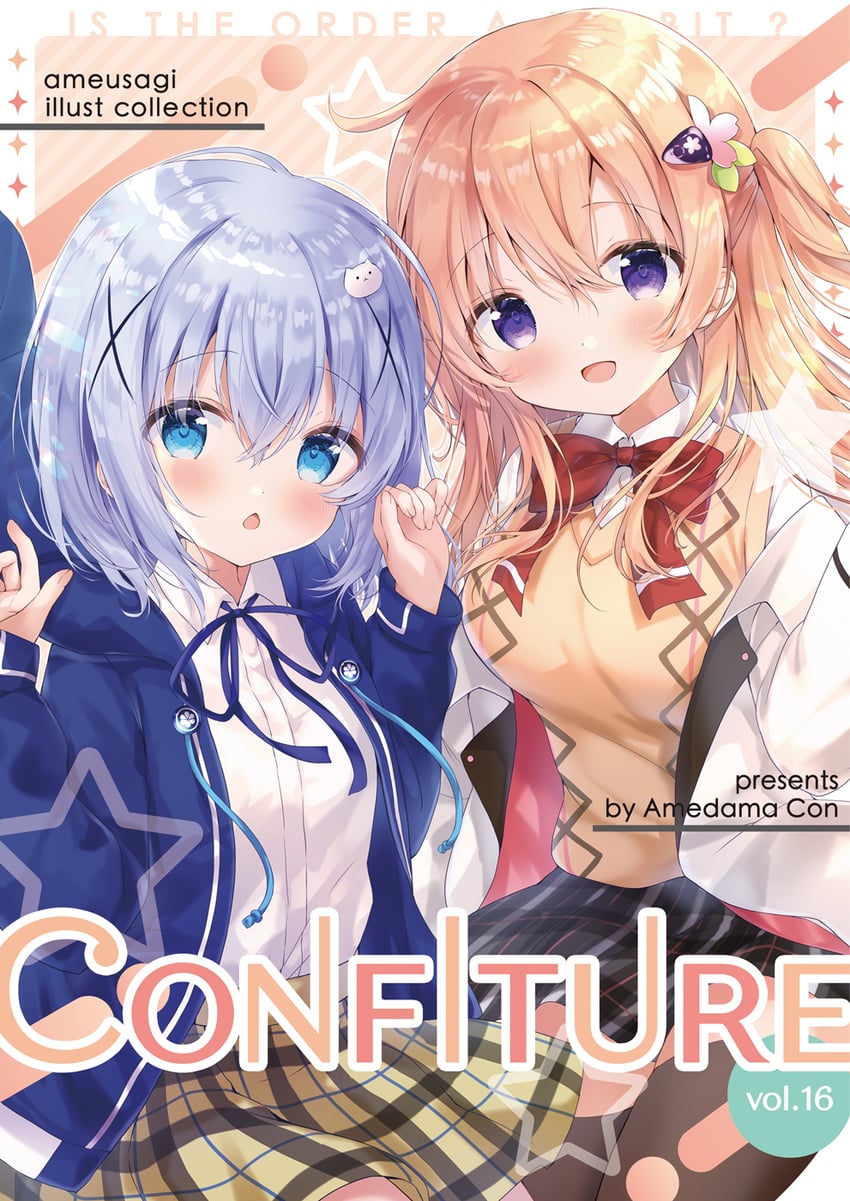 kafuu chino, hoto cocoa, and tippy (gochuumon wa usagi desu ka? and 1 more) drawn by amedamacon