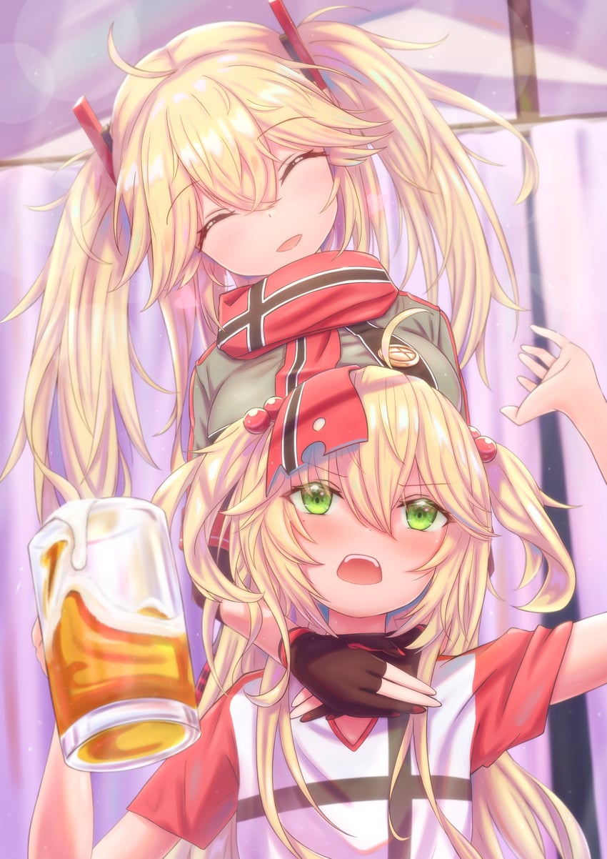 admiral hipper and bluecher (azur lane) drawn by zusshii_(libertasgenesis)