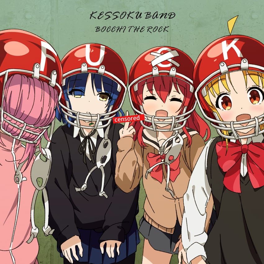 gotoh hitori, kita ikuyo, ijichi nijika, and yamada ryo (bocchi the rock! and 1 more) drawn by goumonsha