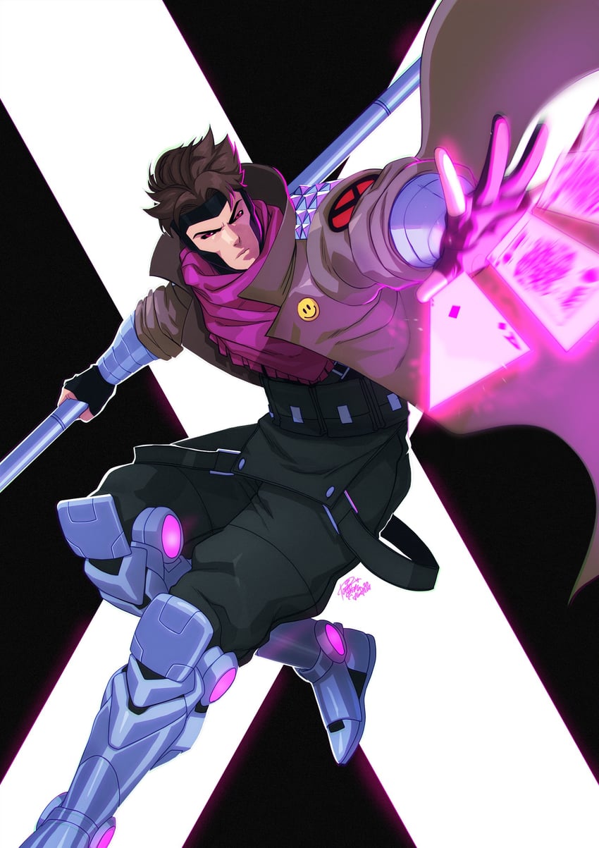 gambit (marvel and 1 more) drawn by tovio_rogers