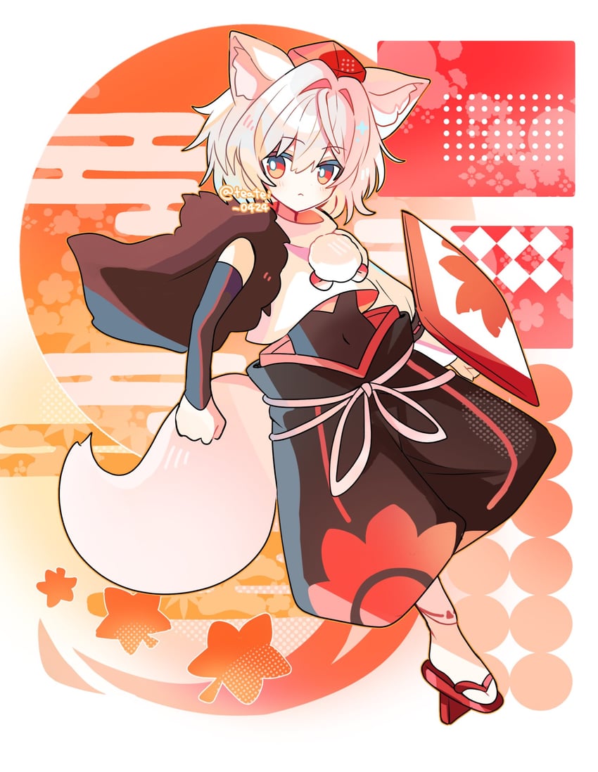 inubashiri momiji (touhou and 1 more) drawn by shirocha_tei
