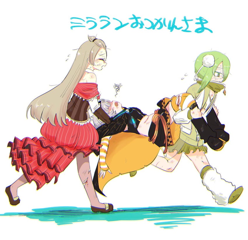 miwa mitsune, miyabi shigure, and azumi hagumu (mahou shoujo madoka magica and 1 more) drawn by tomakomai_mariya