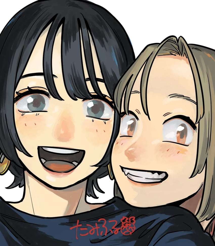 inuzuka miwa and sawatari saeko (tsukiatte agetemo ii kana) drawn by tamifull