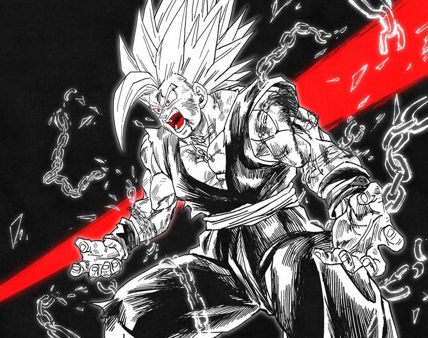son gohan and gohan beast (dragon ball and 2 more) drawn by kouji08250