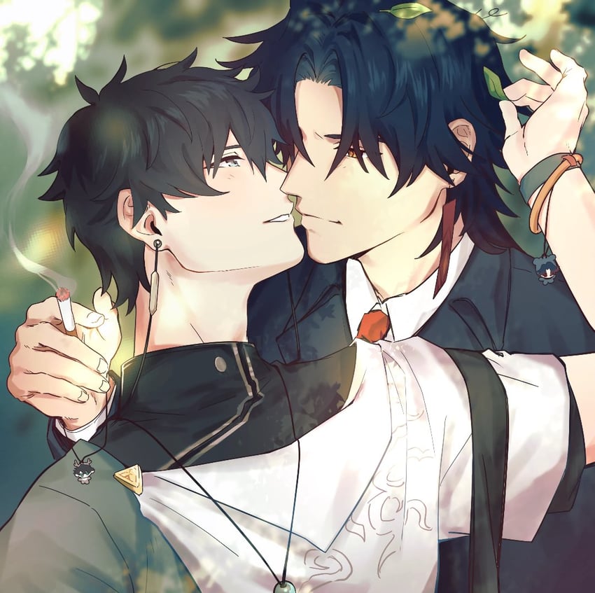 dan heng and blade (honkai and 1 more) drawn by attataata