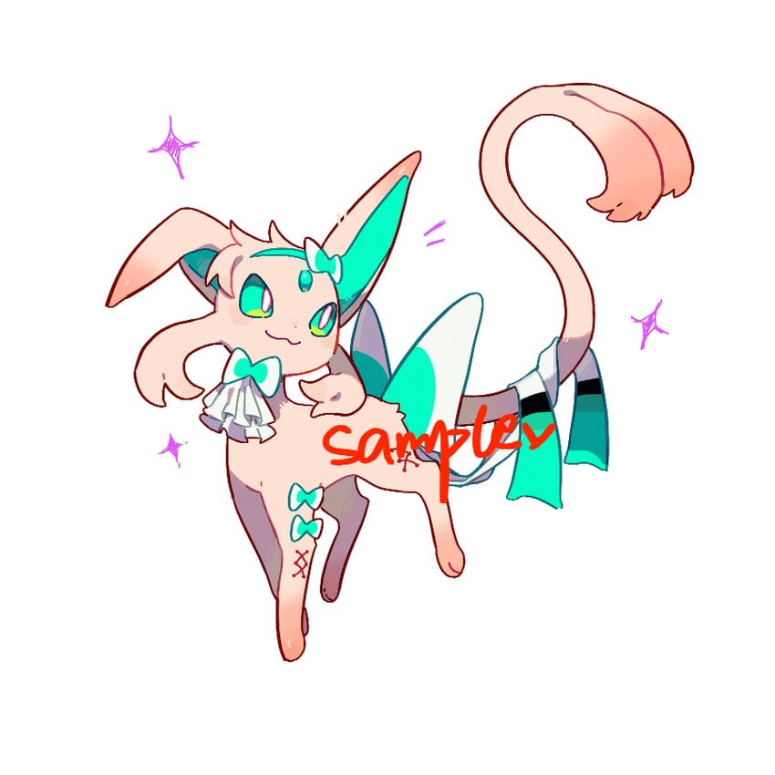 sylveon and espeon (original and 1 more) drawn by asako1220