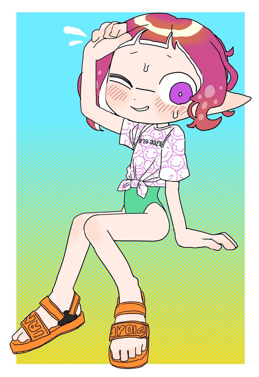 inkling player character, inkling girl, and sumomo (original and 1 more) drawn by ikuta_semi