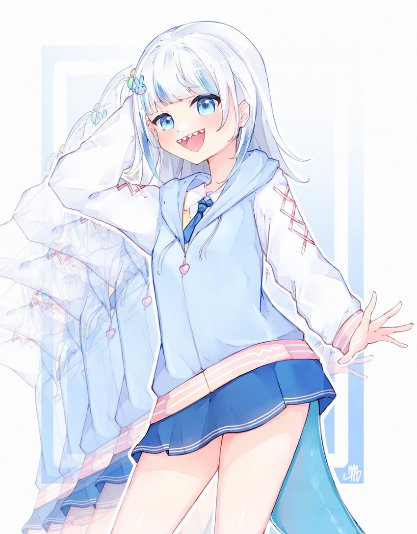 gawr gura (hololive and 1 more) drawn by ma_draws
