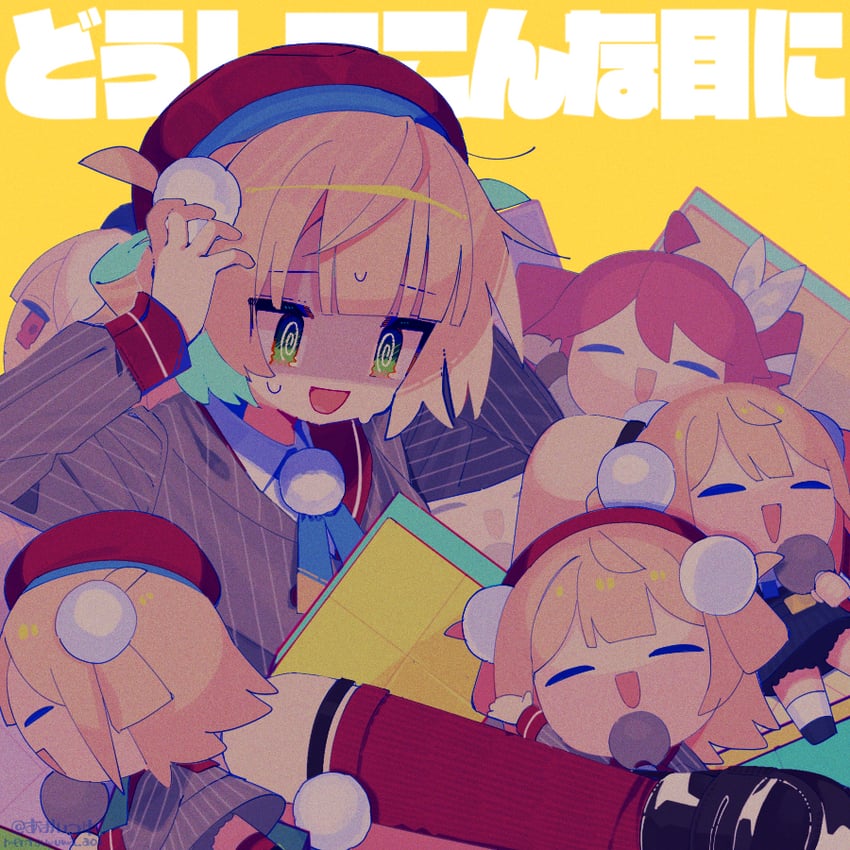 kasane teto and shigure ui (indie virtual youtuber and 3 more) drawn by aoi_tsuyu