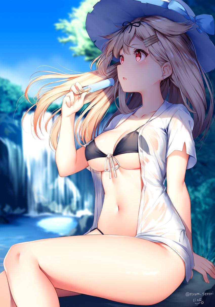 yuudachi and yuudachi kai ni (kantai collection) drawn by nyum