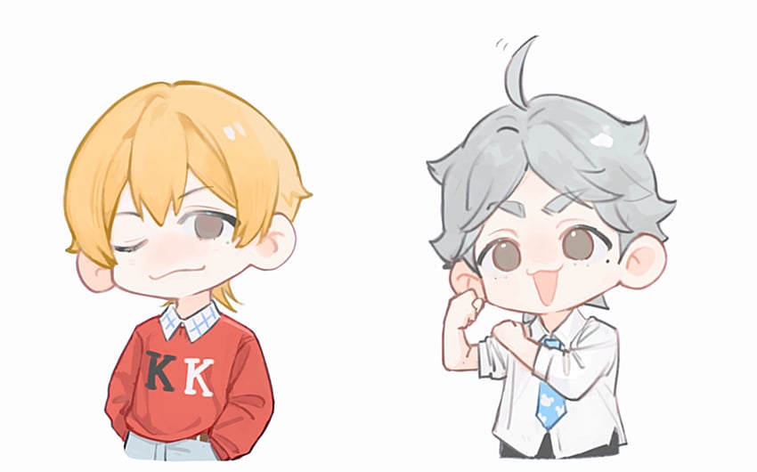 sugawara koushi and kaname kei (haikyuu!! and 1 more) drawn by linbeiyx