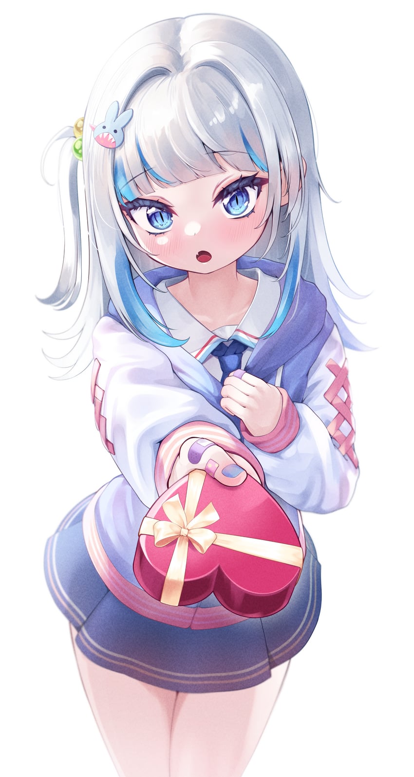 gawr gura (hololive and 1 more) drawn by hyeonin_gentora