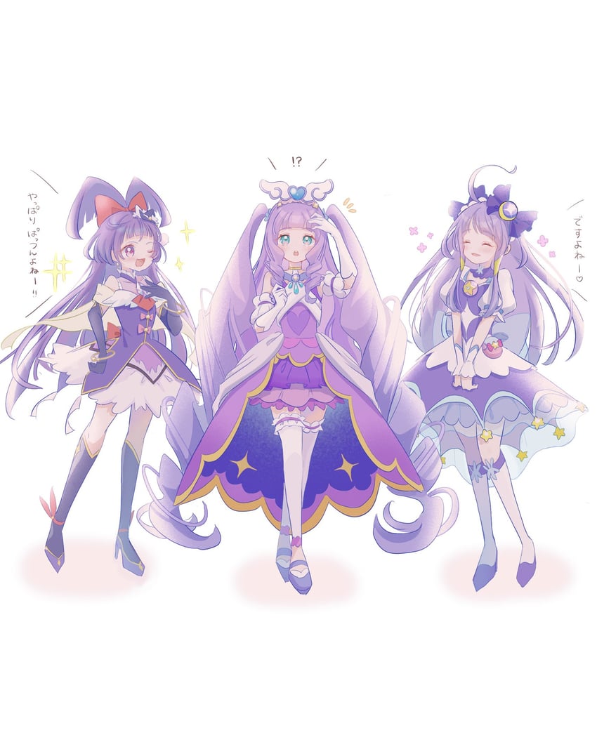 izayoi liko, ellee-chan, cure magical, kaguya madoka, cure majesty, and 1 more (precure and 3 more) drawn by lilylily0601