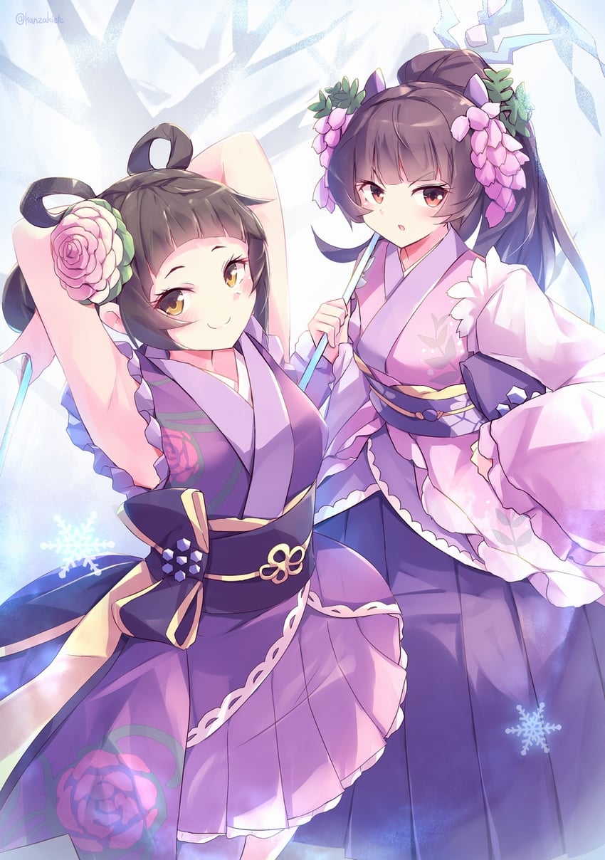 mudan the rikka fairy and erica the rikka fairy (yu-gi-oh!) drawn by kanzakietc
