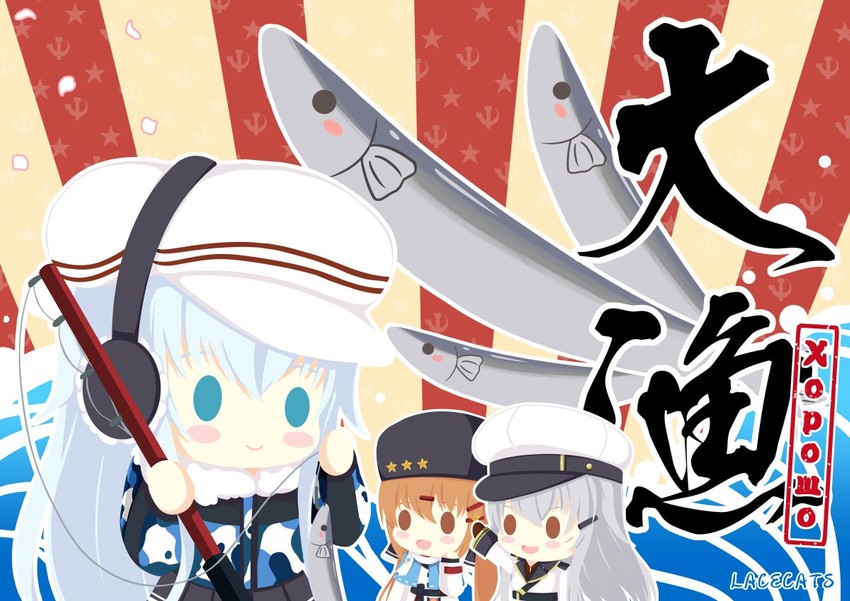 hibiki, verniy, gangut, and tashkent (kantai collection) drawn by lacecats