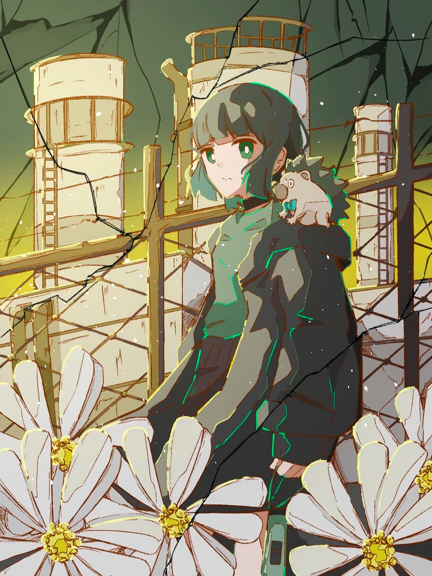 nira-chan and uniguri (zutto mayonaka de ii no ni and 1 more) drawn by nezumindazo