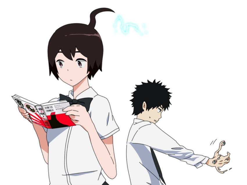 yuki, migi, and tetsu (kiseijuu and 1 more) drawn by poteko_(rprknt)