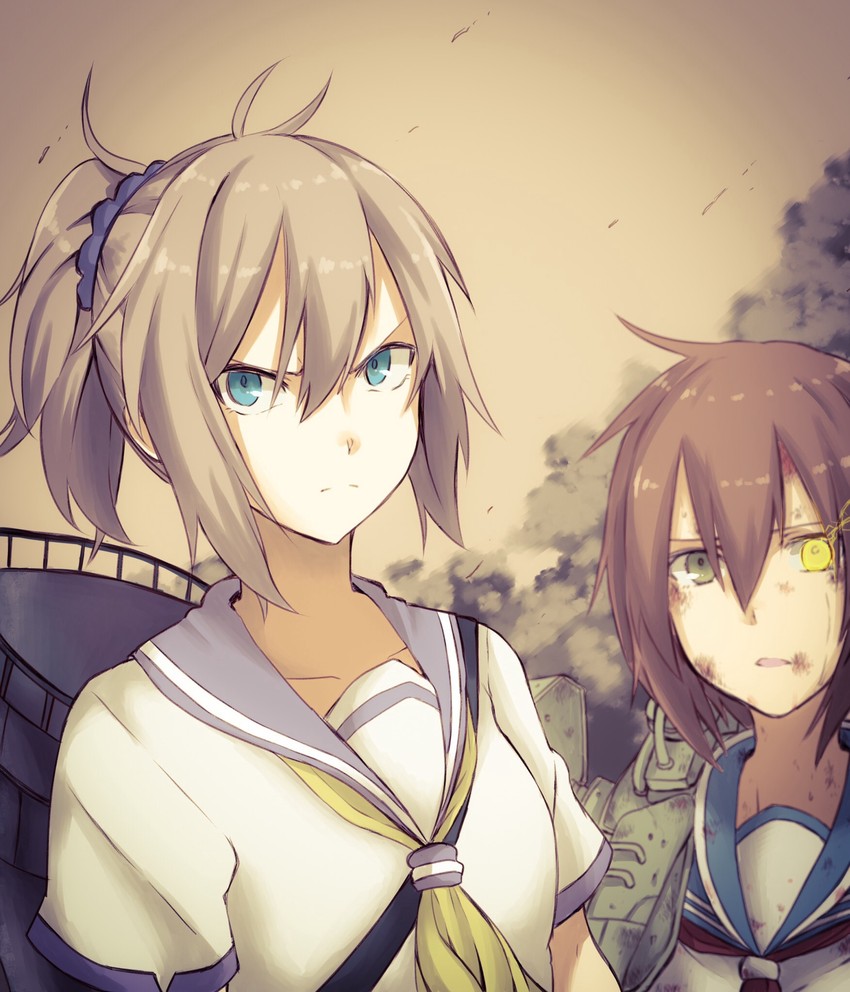 aoba and furutaka (kantai collection) drawn by tsukamoto_minori