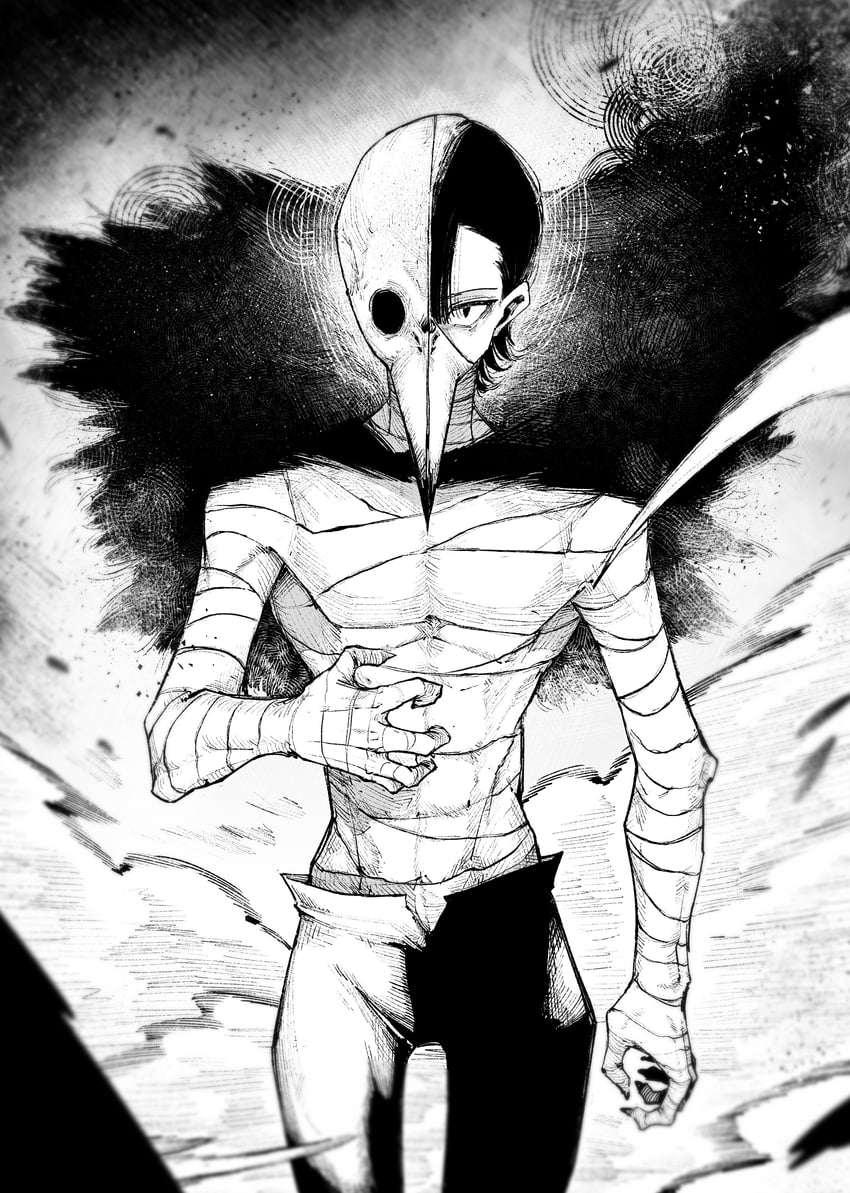kurohara tokio and bestial choujin (choujin x) drawn by gamousyno