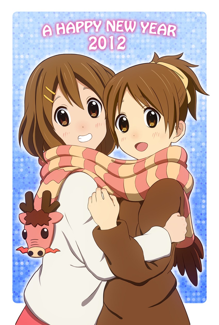 hirasawa yui and hirasawa ui (k-on!) drawn by kanikani