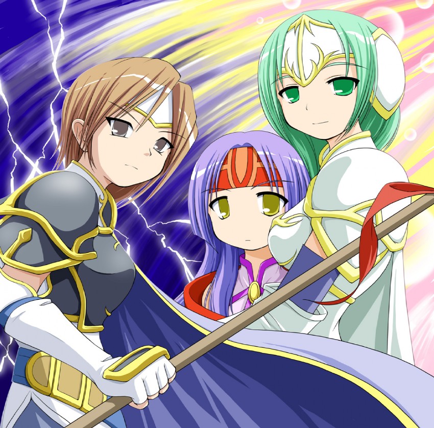 sanaki kirsch altina, sigrun, and tanith (fire emblem and 2 more) drawn by earth_ekami