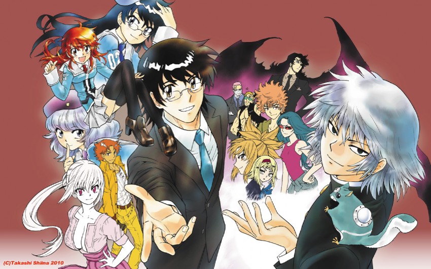 nogami aoi, sannomiya shiho, akashi kaoru, tsubomi fujiko, hyoubu kyousuke, and 10 more (zettai karen children) drawn by shiina_takashi