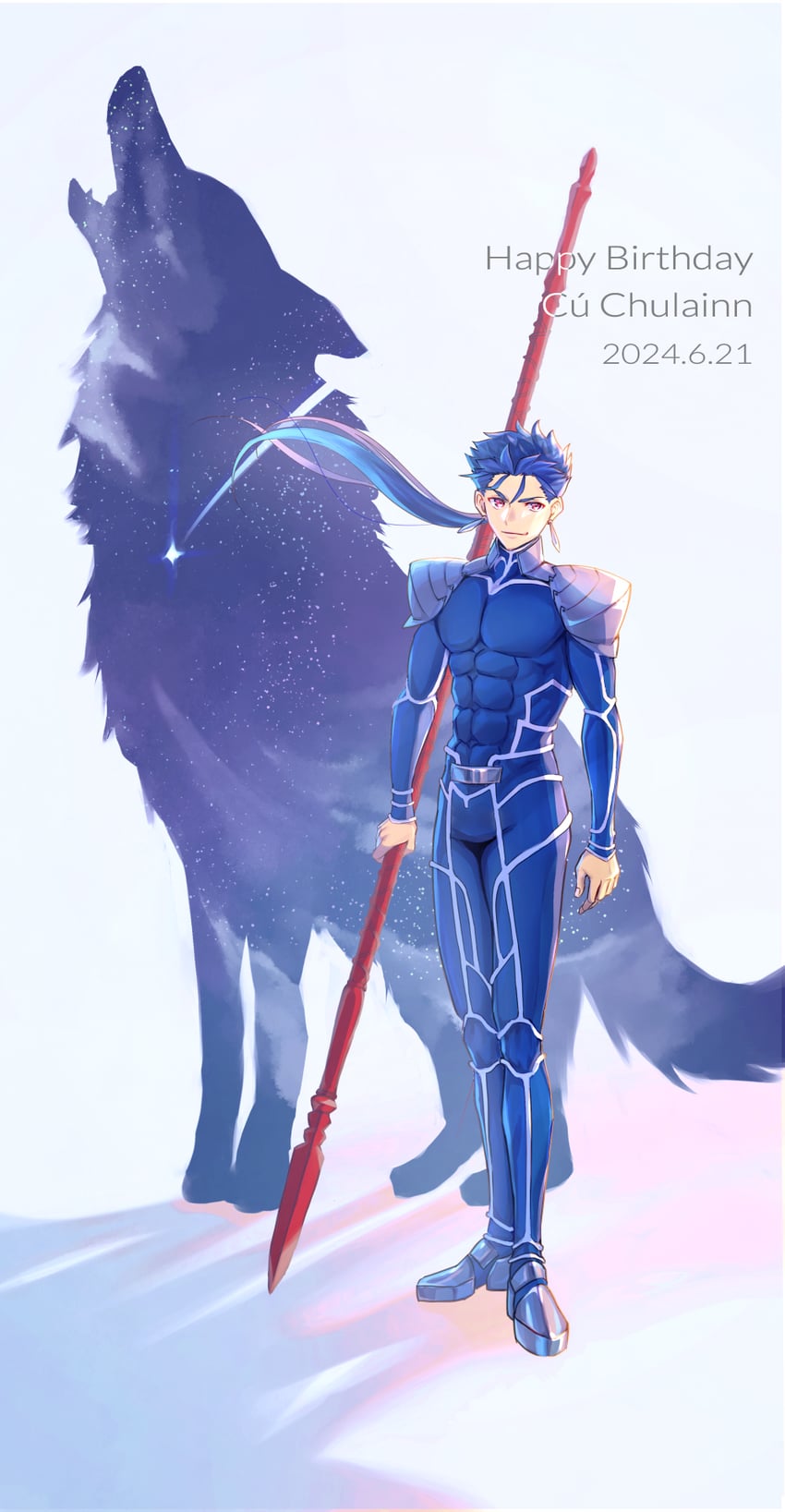 cu chulainn (fate and 1 more) drawn by ameiro_f