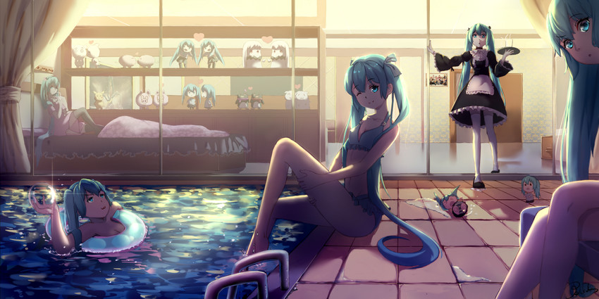 hatsune miku and pikachu (pokemon and 1 more) drawn by pekakiu