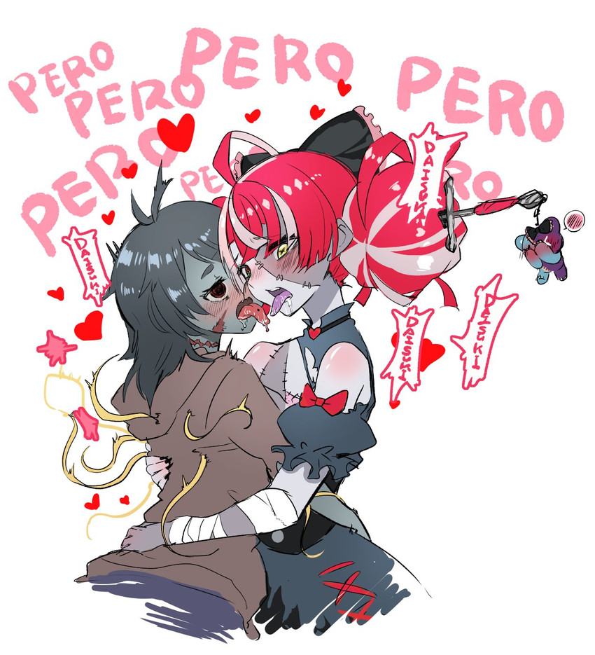 kureiji ollie, udin, and zonbko (hololive and 2 more) drawn by sui_hi_sf
