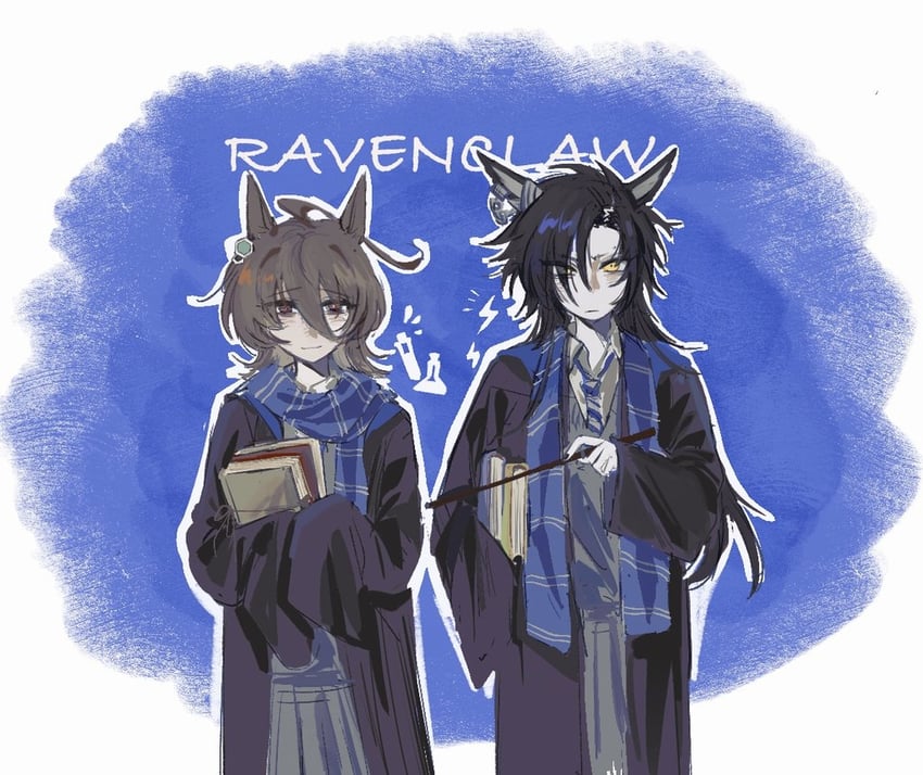 agnes tachyon and air shakur (umamusume and 2 more) drawn by sebone_(hydrangea207)