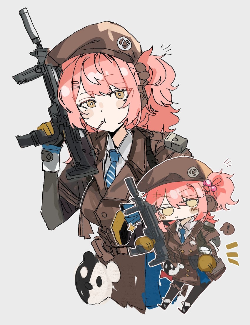 mp7 and cheeta (girls' frontline and 1 more) drawn by odmised